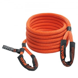 Cuerda de Remolque de Recuperación Cinética de 1" (2.54 cm) x 20'/6.1 m 38,000 lbs/17,237.5 kg, Correa de Snatch de Alta Resistencia para Off Road, Correa de Snatch de Deber Extremo con 30% de Ela...