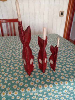 Figuras de Gato de Madera (Set de 3)son 3 medidas