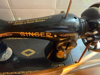Máquina coser Singer antigua 15K88 mueble 1936