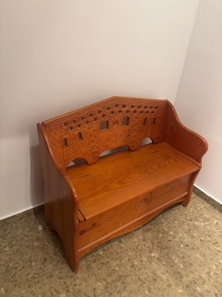 Arcón madera provenzal con tapa