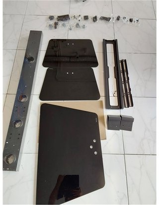BONTEC Soporte TV Suelo Giratorio para LCD LED Plasma Flat Curved TVs de 30-65 Pulgadas - con 3 estantes de Vidrio Templado -MAX V