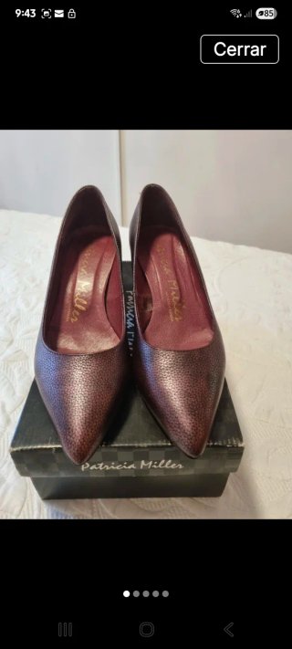 Zapatos Patricia Miller Tacon Ancho granate