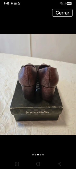 Zapatos Patricia Miller Tacon Ancho granate