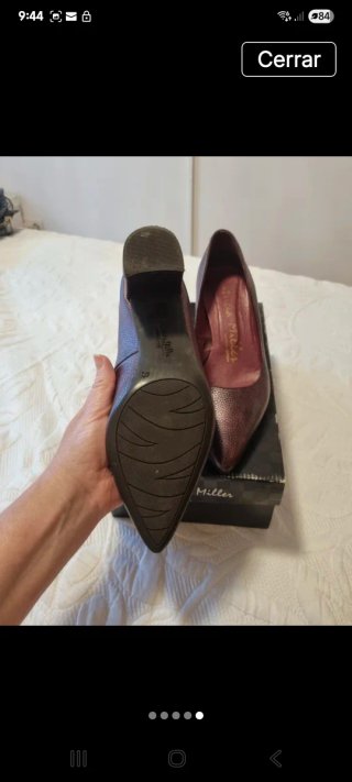 Zapatos Patricia Miller Tacon Ancho granate