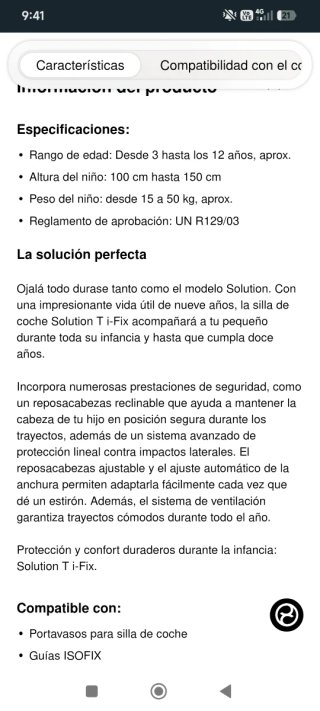Silla Coche Cybex Platinum Q3 FIX (grupo 2/3)
