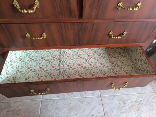 Tocador antiguo madera con espejo