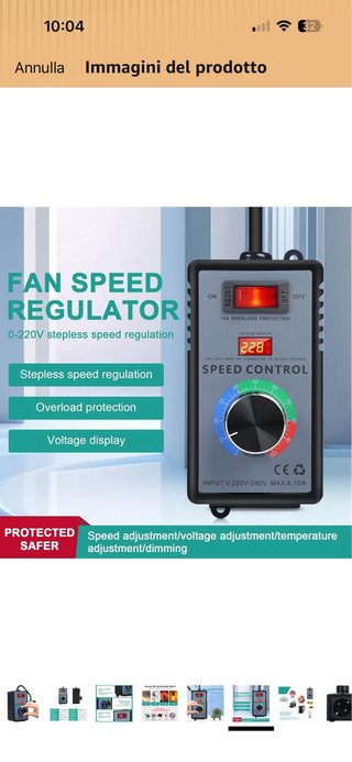 Regolatore Velocità Motore Elettrico 220V-240V