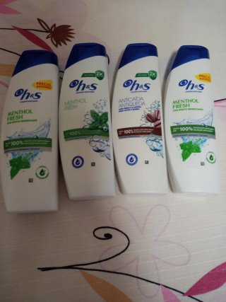 4 Botes Champú H&S Menthol Fresh y Anticaída