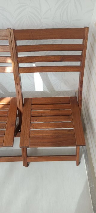 6 Sillas de Madera Plegables Marrones