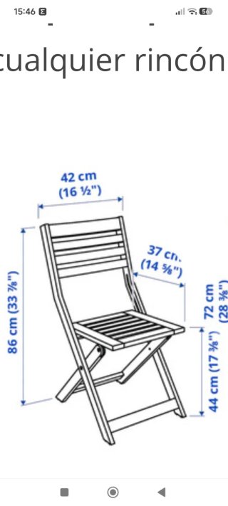 6 Sillas de Madera Plegables Marrones
