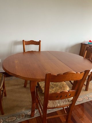 Mesa comedor extensible madera