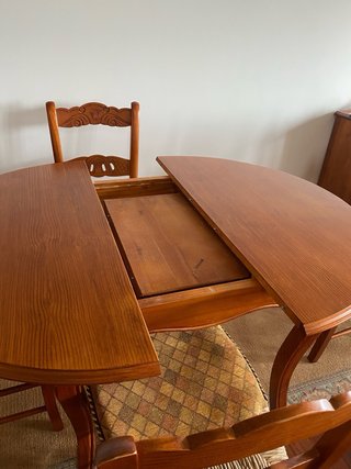Mesa comedor extensible madera