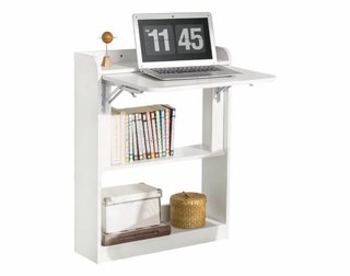 Escritorio plegable de madera blanco