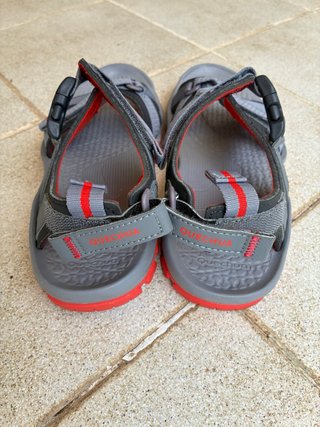 Sandalias Trekking Decathlon Gris/Rojo