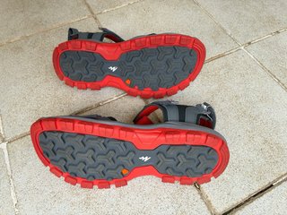 Sandalias Trekking Decathlon Gris/Rojo