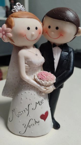 Figura Novios Resina Boda perfecto estado