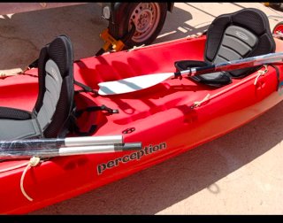 Kayak Doble incl. equipo,con asiento/respaldo alto
