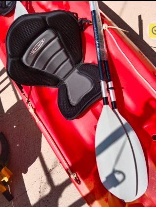 Kayak Doble incl. equipo,con asiento/respaldo alto