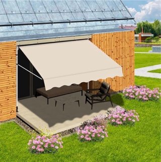 Tenda da sole Yaheetech beige, balcone, veranda