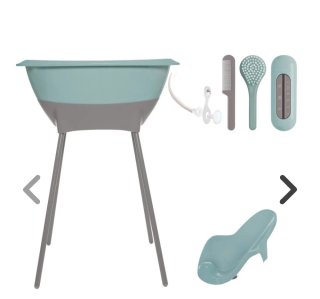 Bañera bebé con asiento y accesorios