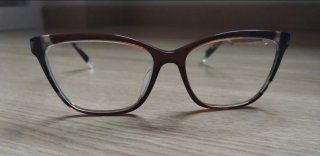Gafas graduadas marrones y plateadas