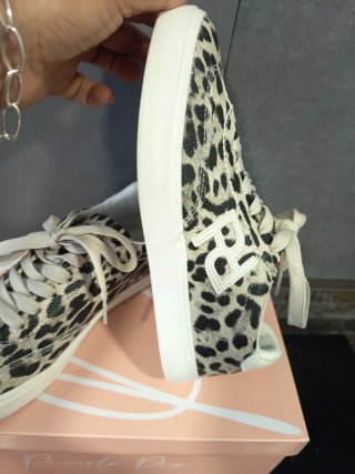 Zapatillas Mujer Estampado Animal Beige/Negro