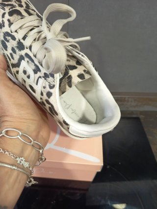 Zapatillas Mujer Estampado Animal Beige/Negro