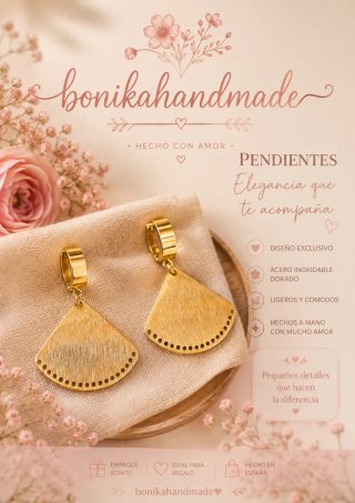 Pendientes Bonika Handmade Dorados