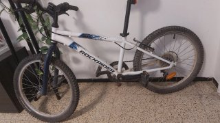 Bicicleta infantil Rockrider blanca