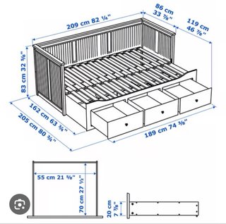 Cama Ikea Hemnes Blanca con Cajones