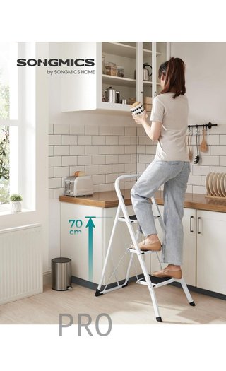 Escalera de Tijera, Escalera con 3 Peldaños, Peldaño Plegable