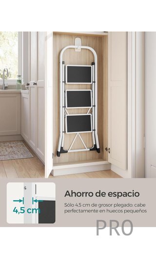 Escalera de Tijera, Escalera con 3 Peldaños, Peldaño Plegable