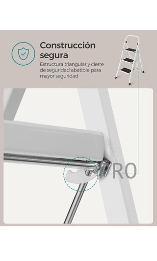Escalera de Tijera, Escalera con 3 Peldaños, Peldaño Plegable