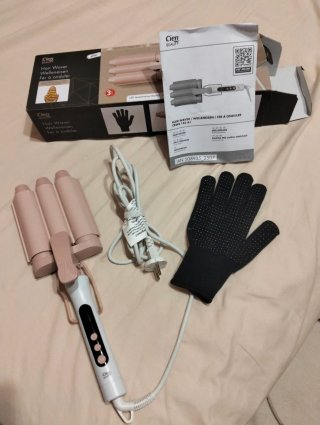 Cien Plancha Onduladora Cabello Rosa y Negro