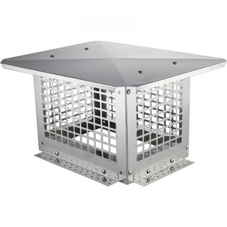 Tapa de Chimenea 330.2 x 228.6mm, Cubierta de Chimenea de Acero Inoxidable 304, No Fácilmente Volcable & Accesorios Prácticos & Fácil Instalación, Se Ajusta a Cubiertas de Malla Fuera de Tejas de ...