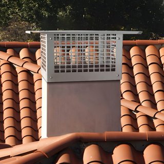 Tapa de Chimenea 330.2 x 228.6mm, Cubierta de Chimenea de Acero Inoxidable 304, No Fácilmente Volcable & Accesorios Prácticos & Fácil Instalación, Se Ajusta a Cubiertas de Malla Fuera de Tejas de ...