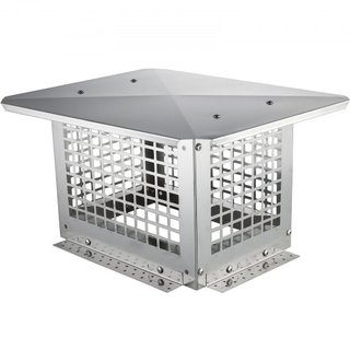 Tapa de Chimenea 330.2 x 228.6mm, Cubierta de Chimenea de Acero Inoxidable 304, No Fácilmente Volcable & Accesorios Prácticos & Fácil Instalación, Se Ajusta a Cubiertas de Malla Fuera de Tejas de ...