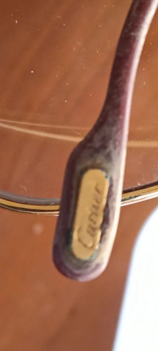Montura Cartier Vintage Años 80 Dorada