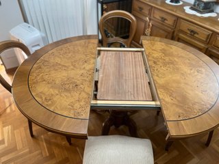 Mesa de pino y 6 sillas