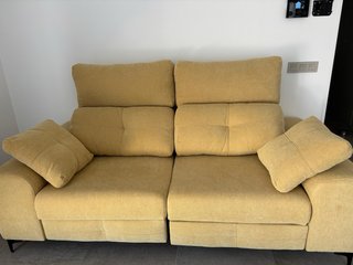 Sofá Cama Mostaza Claro 2 Plazas