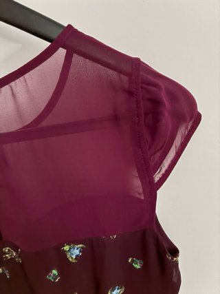 Vestido Stradivarius Talla S Granate
