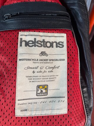 Chaqueta de moto de cuero auténtico helstons