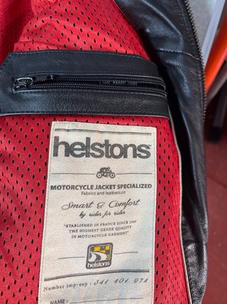 Chaqueta de moto de cuero auténtico helstons