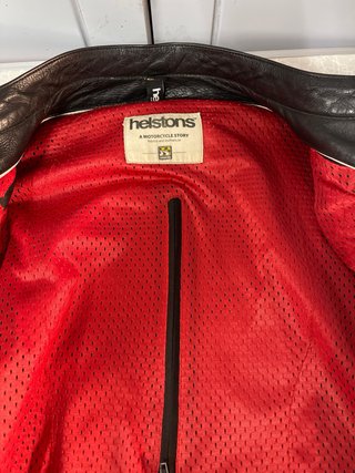 Chaqueta de moto de cuero auténtico helstons