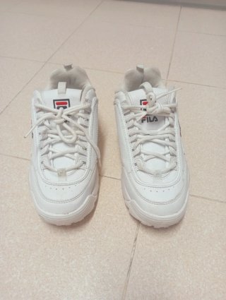 Zapatillas Fila plataforma blancas