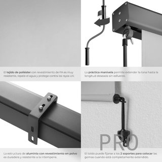 Toldo vertical exterior enrollable