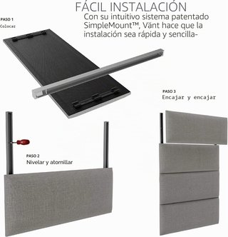 Cabecero VANT Tapizado Paneles Pared