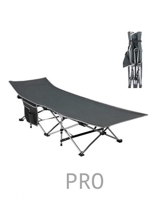 Tumbona Cama Plegable de Camping Gris