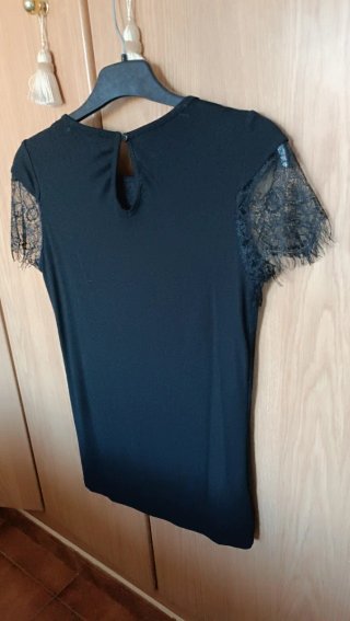 Camiseta Morgan Negra Encaje Talla XS