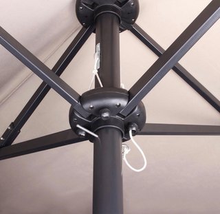 Parasol doble Sekey 4,60 × 2,70 m aluminio UV50+